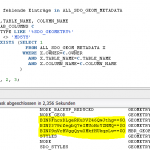 Fehlende Oracle Spatial Metadaten und gelöschte Objekte im Papierkorb