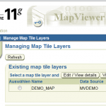 Managing MapTileLayers in der Oracle MapViewer Admin Oberfläche